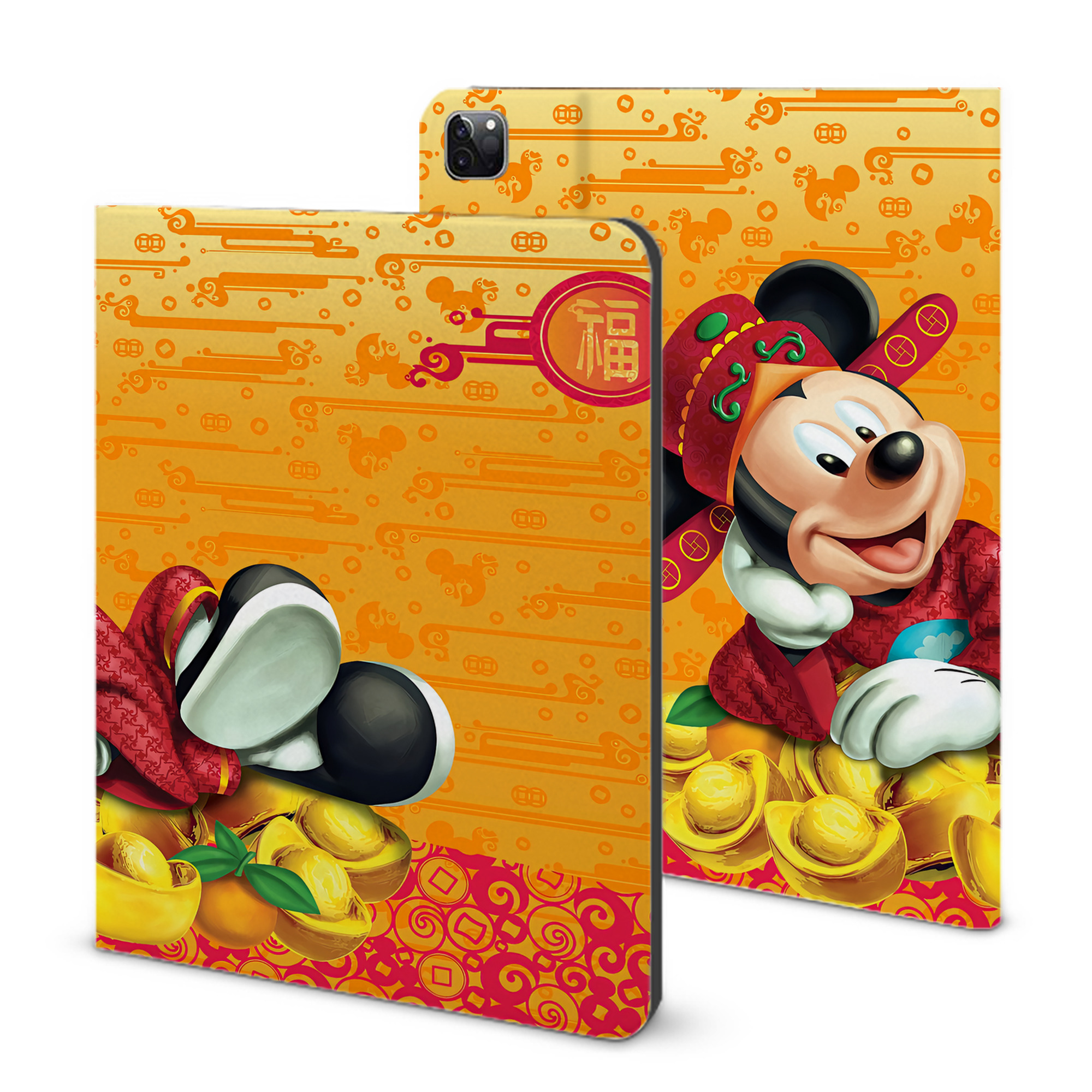 （画像用） ミッキーマウス Mickey Mouse IPad ケース ブック型 PUレザー TPU 耐衝撃 軽量 薄型 ペン収納なし 全面保護 IPad 各モデル対応